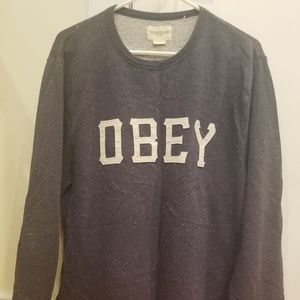Obey Sweater - Heather Blue - Vintage